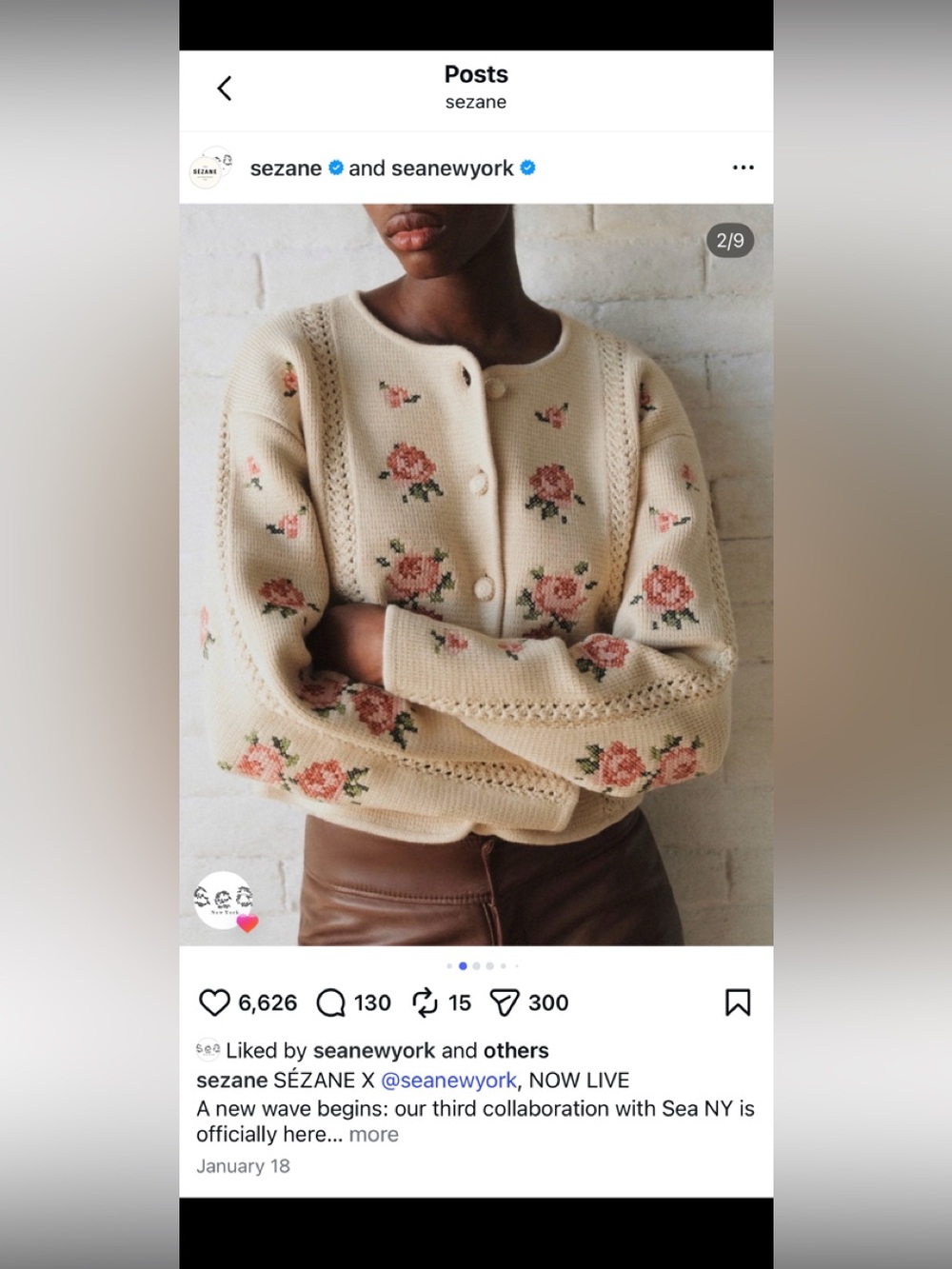 Sezane and Sea York sweater